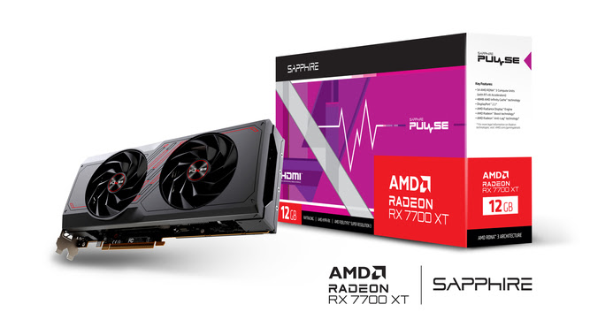 Carte graphique Sapphire Pulse Radeon RX 7700 XT GAMING 12GB