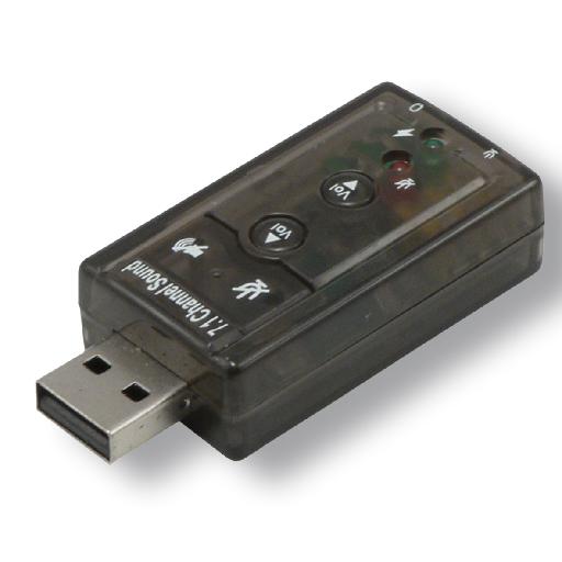 MCL Samar Mini carte son USB surrond 7.1 entree/sortie jack  - Carte son - 0