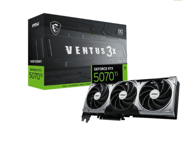 MSI GeForce RTX 5070 Ti 16G VENTUS 3X OC  - Carte graphique MSI - 0