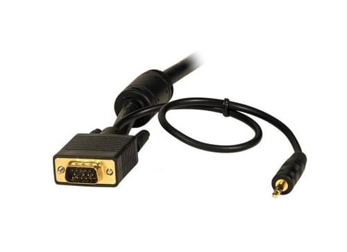 Câble SVGA mâle & Jack 3.5 mâle 3m  - Connectique PC - Cybertek.fr - 0