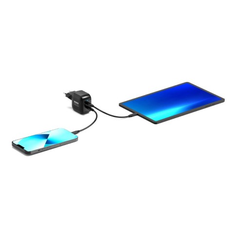 Chargeur mural 35W - 2 ports USB-C+Câble USB-C-2m - Accessoire téléphonie Port - 4