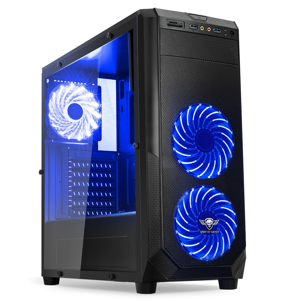 Spirit Of Gamer ROGUE I BLUE Noir - Boîtier PC Spirit Of Gamer - 0