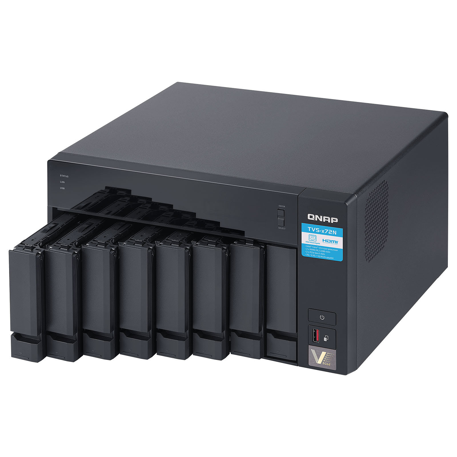 Qnap TVS-872N-i3-8G - 8 HDD - Serveur NAS Qnap - Cybertek.fr - 3