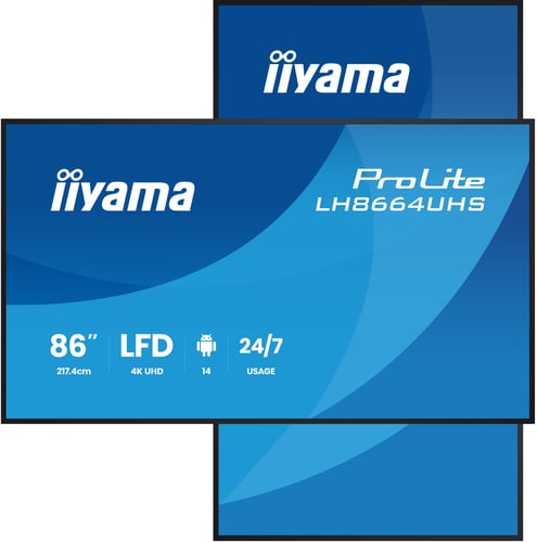 Iiyama 86 pouces  LH8664UHS-B3AG - Ecran PC Iiyama - Cybertek.fr - 1