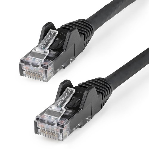 Câble Réseau Cat.6 UTP Noir LSZH - 1m - Connectique réseau - 0