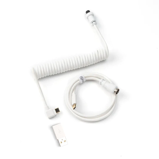 Cable Coiled Aviator - USB C - Blanc - Connectique PC - 1
