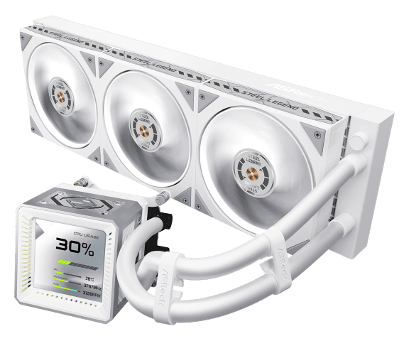ASRock STEEL LEGEND 360 LCD - 360mm - Blanc - Watercooling ASRock - 0