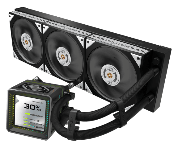 ASRock STEEL LEGEND DARK 360 LCD - 360mm - Noir - Watercooling - 0