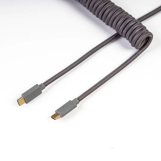 Cable Coiled Aviator - USB C - Gris - Connectique PC - Cybertek.fr - 0