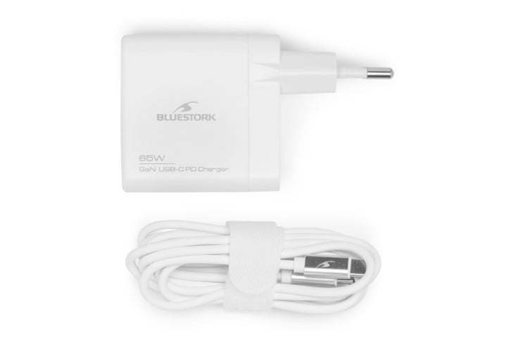 Bluestork 65W USB C - Blanc/Détachable  (PW-NB-65-C-GAN-W) - Achat / Vente Accessoire alimentation sur Cybertek.fr - 6