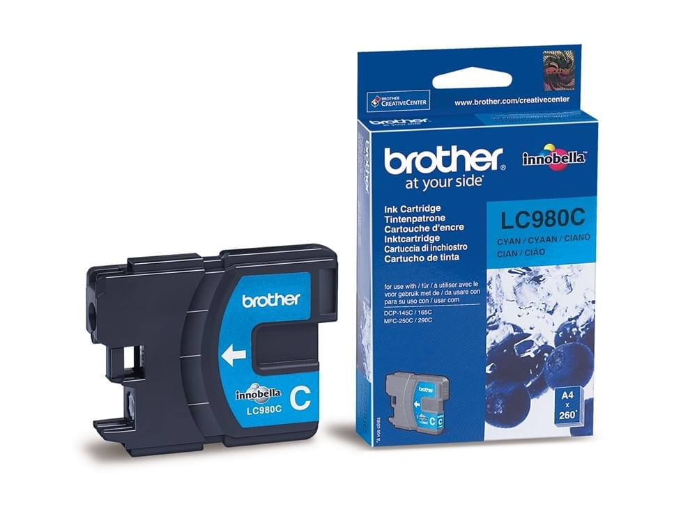 Cartouche LC980C Cyan pour imprimante Jet d'encre Brother - 0