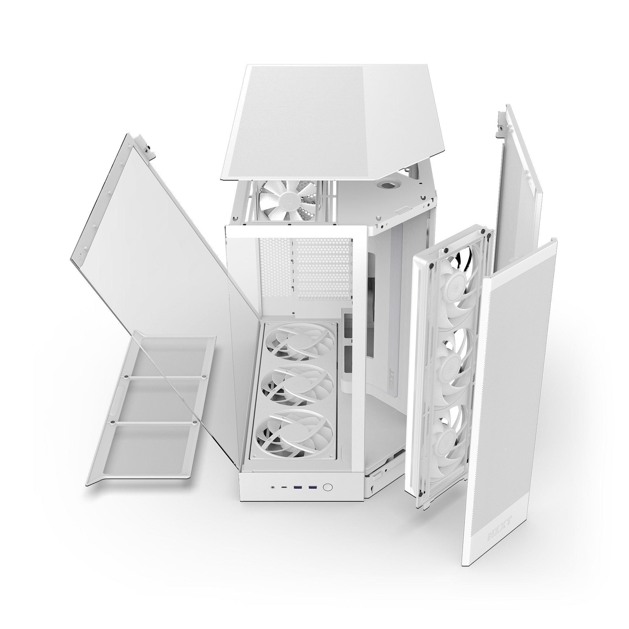 NZXT H9 Flow RGB+ Blanc Blanc - Boîtier PC NZXT - Cybertek.fr - 3