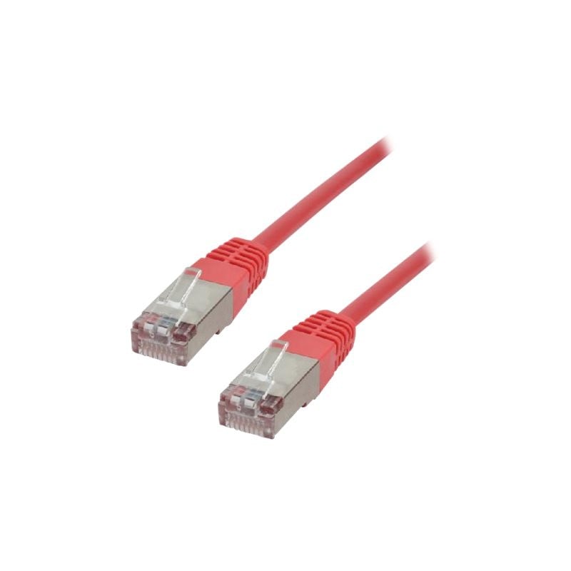 Câble RJ45 Cat.5e F/UTP - 1m - Rouge - Connectique réseau - 0