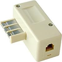 Prise gigogne RJ 11 - Connectique réseau - Cybertek.fr - 0