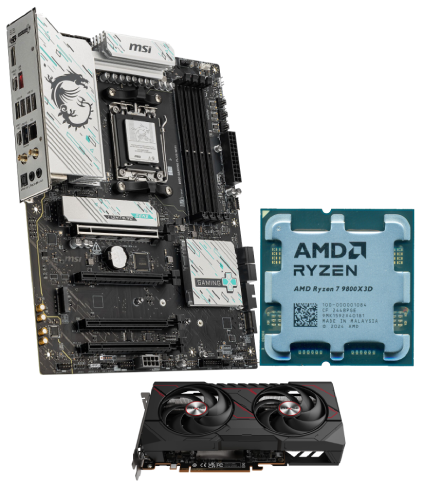 9060XT Pulse + 9800X3D + B850 - Cybertek.fr - 0