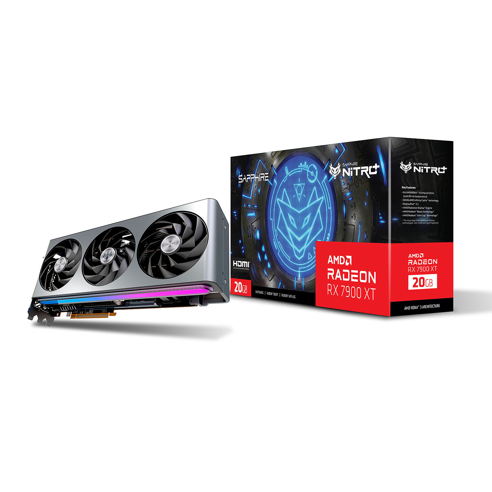 image produit Sapphire NITRO+ RADEON RX 7900 XT GAMING OC VAPOR-X 20GB Cybertek