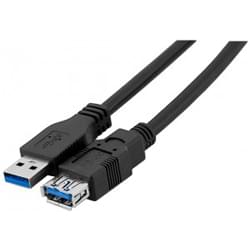 image produit   Câble USB3.0 rallonge Mâle-Femelle 3m Cybertek