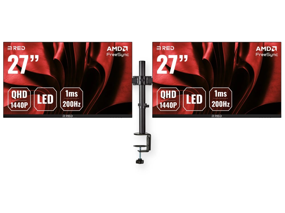 M.RED 27 pouces  2 x F27QIG20 + MMDOS110BK - Ecran PC M.RED - 0