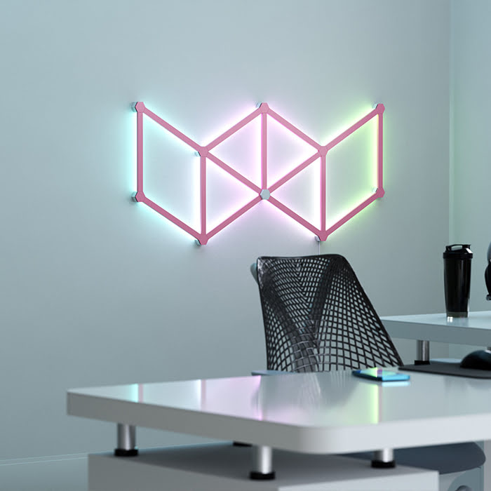 Nanoleaf Lines Skin Rose Mate - 9 pièces (NL59-0001PM-9PK) - Achat / Vente Objet connecté / Domotique sur Cybertek.fr - 4