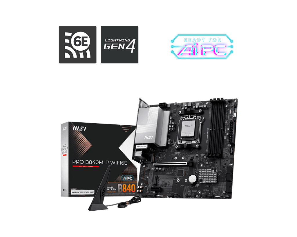 MSI PRO B840M-P WIFI6E Micro-ATX  - Carte mère MSI - Cybertek.fr - 0