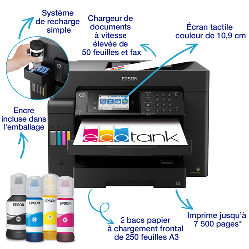 Imprimante multifonction Epson EcoTank ET-16605 - A3 - Noir - 2