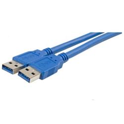 Câble USB 3.0 Mâle A -Mâle A - 1.8m - Connectique PC - Cybertek.fr - 0