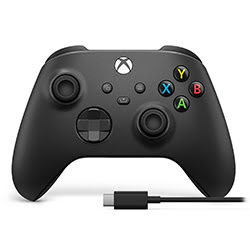 image produit Microsoft Manette Noire Sans Fil Xbox (+ câble USB-C) Cybertek
