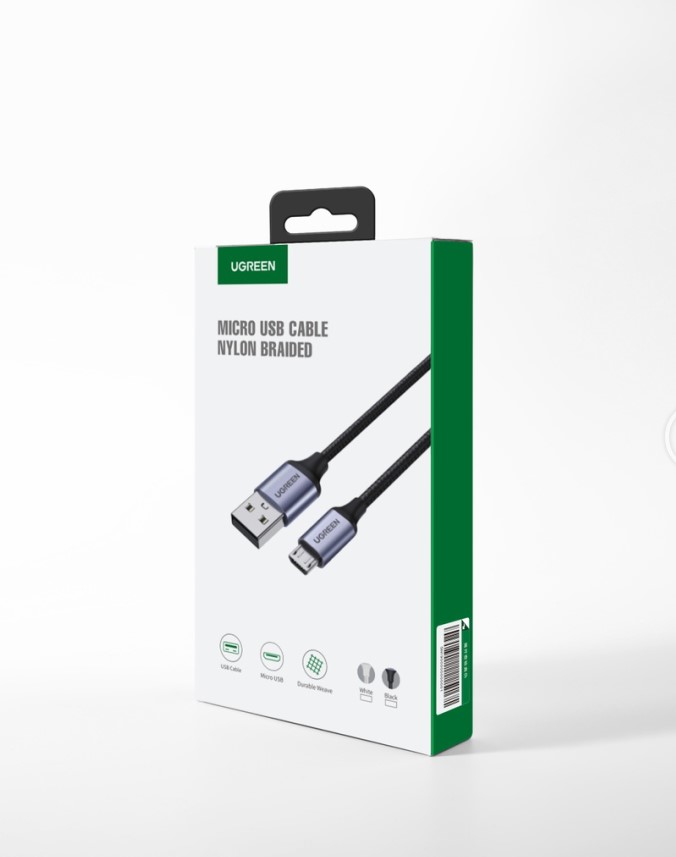 Câble Micro USB vers USB 2.0A/Tressé/1m/Noir - Connectique PC - 1