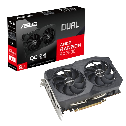 Asus DUAL-RX7600-O8G-V2  - Carte graphique Asus - Cybertek.fr - 0