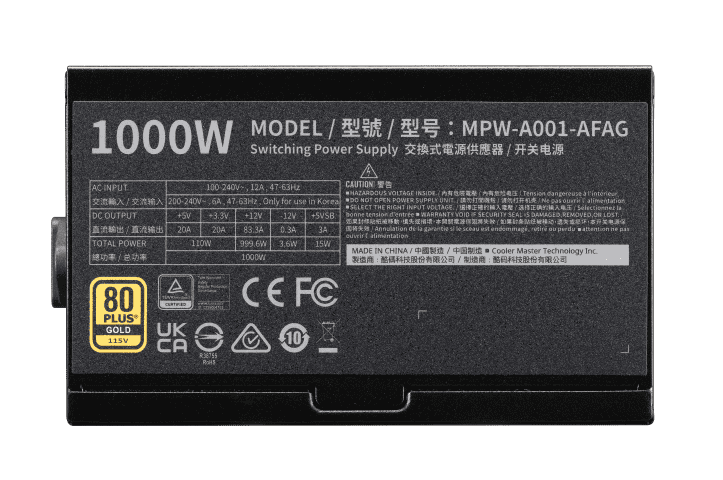 Cooler Master 80+ Gold (1000W) - Alimentation Cooler Master - 2