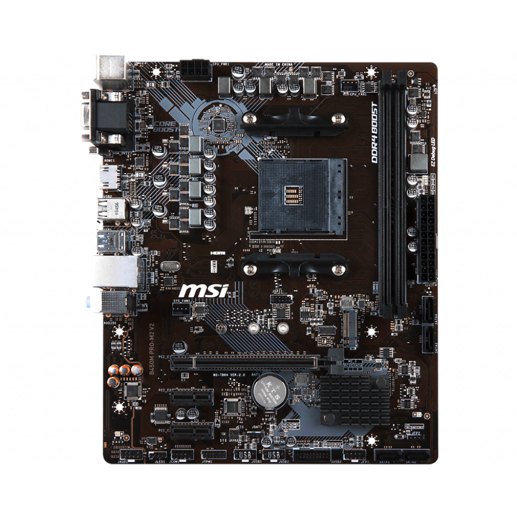 MSI B450M PRO-M2 V2 Micro-ATX  - Carte mère MSI - Cybertek.fr - 1