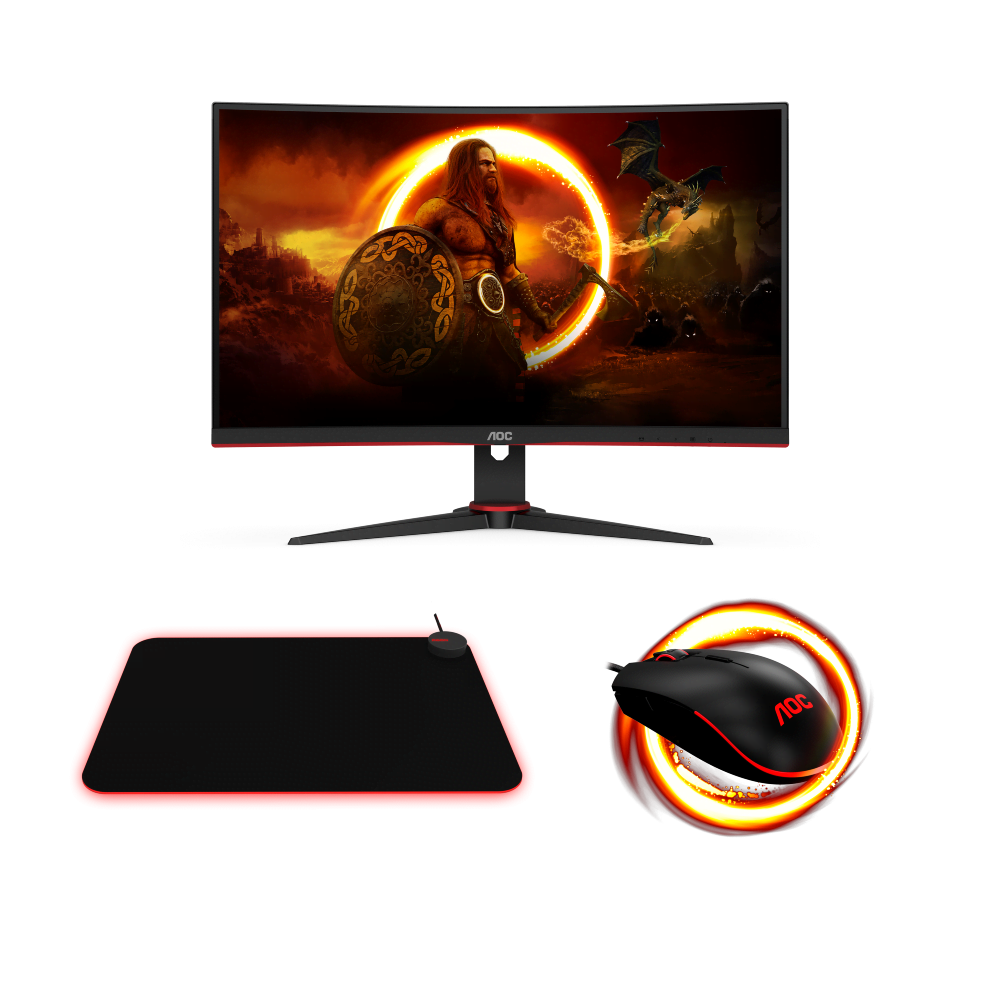 AOC 27"  C27G2ZE/BK + GM300B + AMM700 - Ecran PC AOC - Cybertek.fr - 0