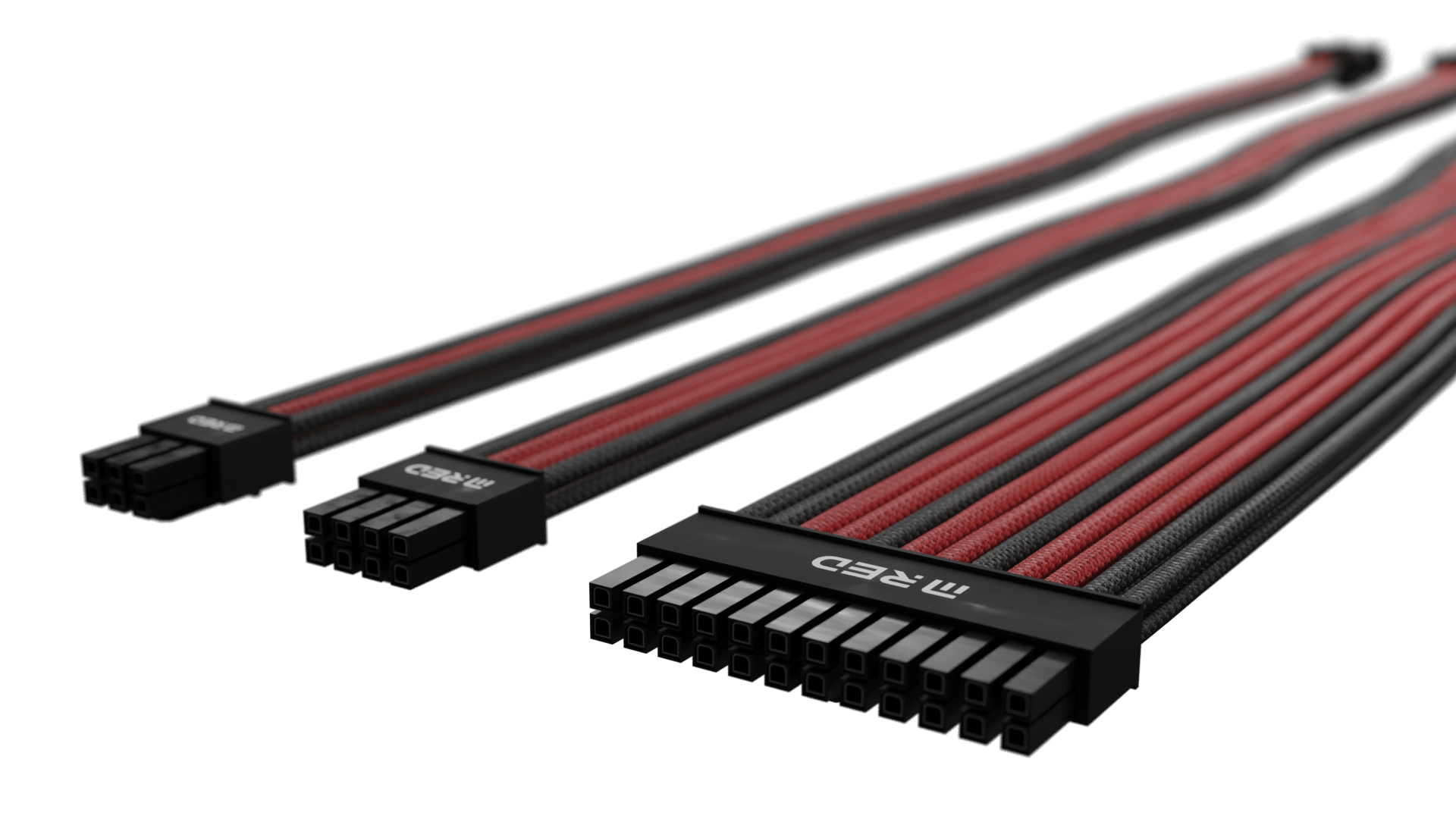 M.RED Kit ext. 7 Câbles tressés Ultimate - Noir Rouge (KEX-01BR) - Achat / Vente Accessoire alimentation sur Cybertek.fr - 2