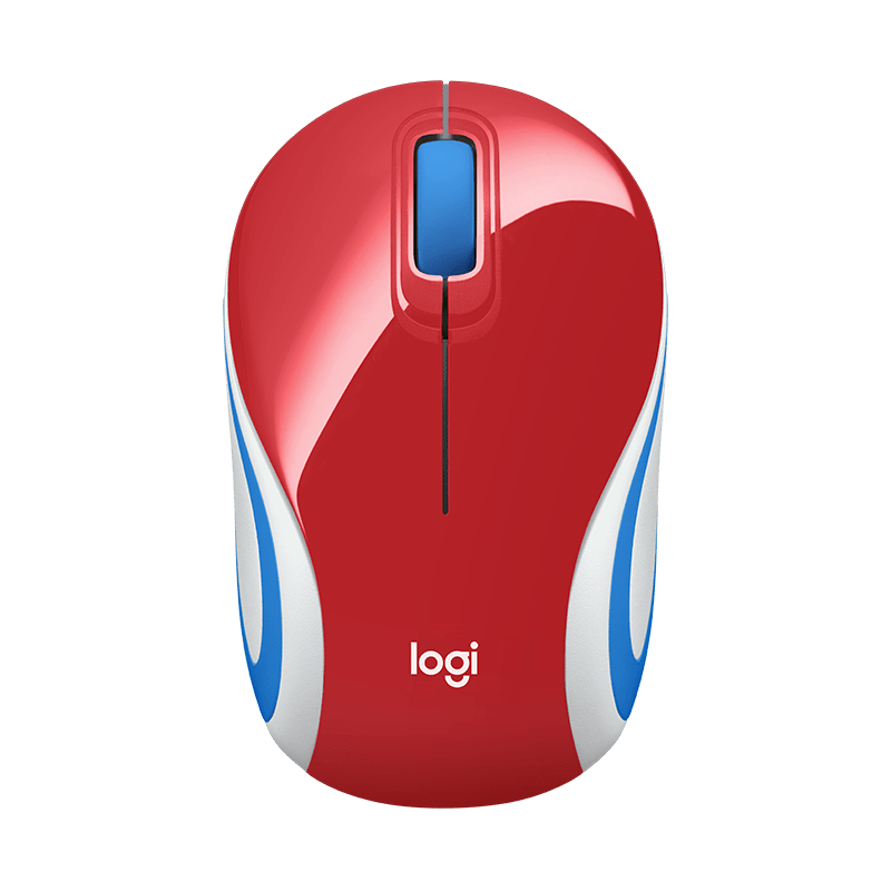 Souris PC Logitech M187 Mini - Rouge/Sans Fil