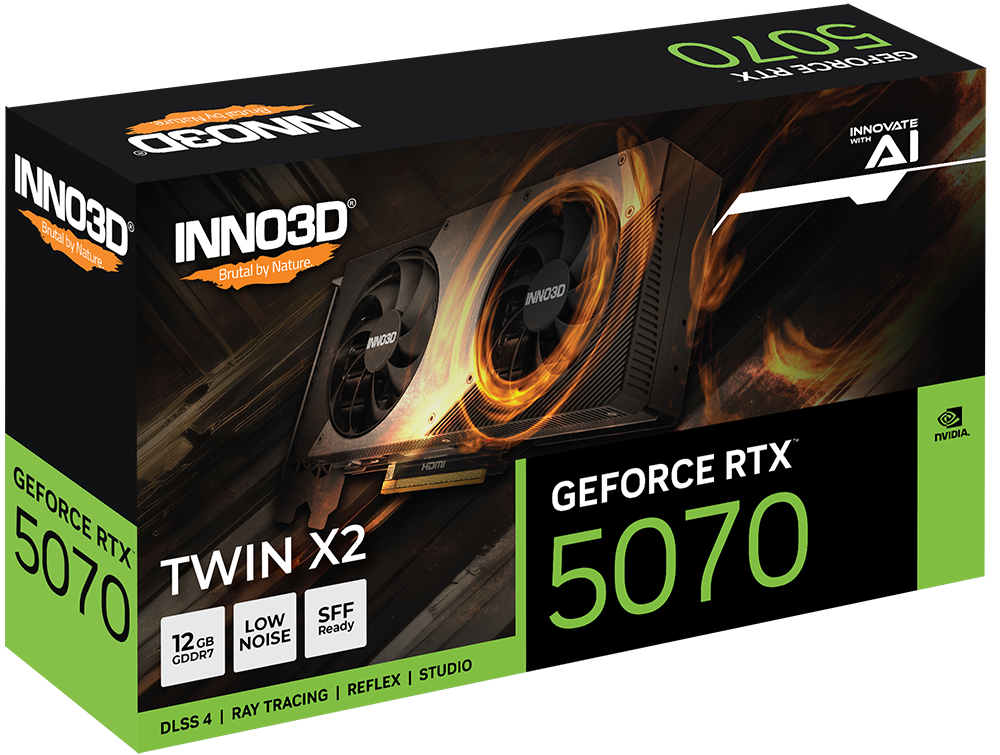 Inno3D GeForce RTX 5070 TWIN X2  - Carte graphique Inno3D - 1