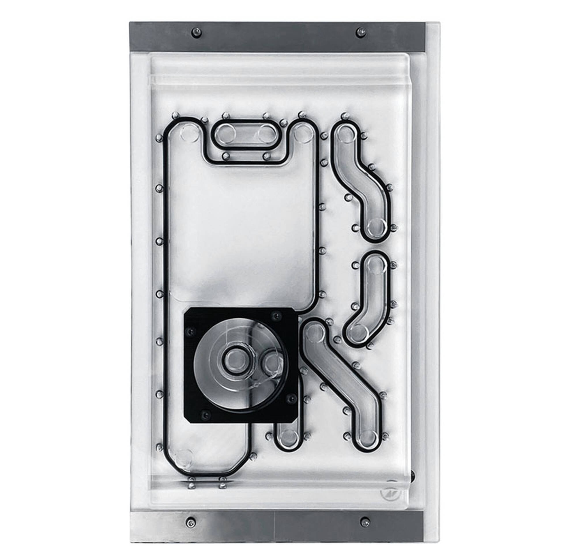 Stealkey Customs Stealkey Customs Lian Li O11D Mini Front MK2 D5  Distroplate - Acryl - weiÃŸ - Watercooling - 1