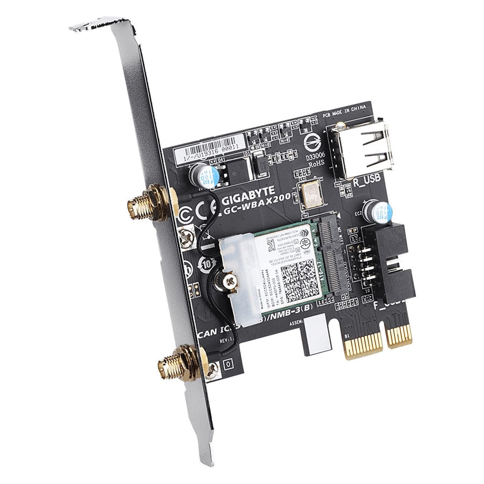 Gigabyte PCI-E BT5/WiFi AX - GC-WBAX200 - Carte réseau Gigabyte - 3