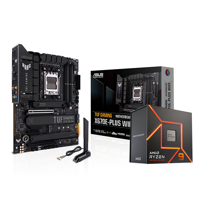 Kit Upgrade PC Asus Bundle Asus TUF GAMING X670E PLUS WIFI + R9 7900X
