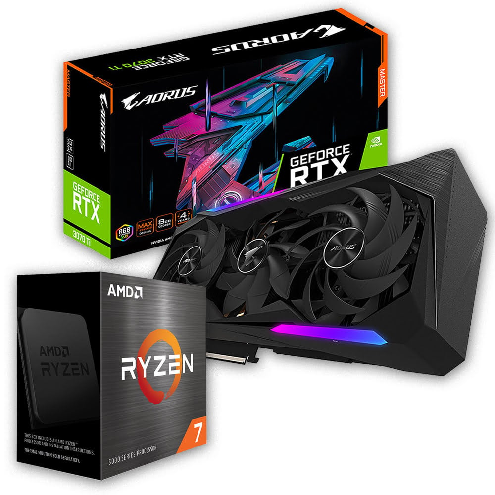 Pack R7-5800X + AORUS RTX3070 TI MASTER 8G LHR 