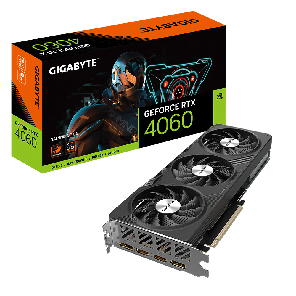 image produit Gigabyte GeForce RTX­­ 4060 GAMING OC 8G Cybertek