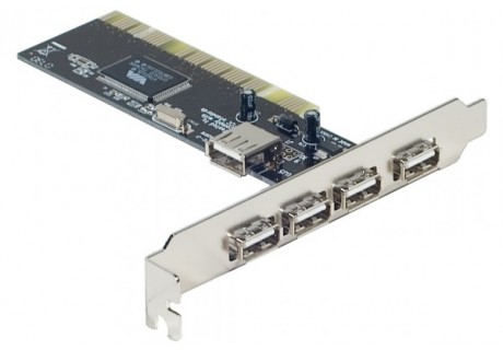 PCI 5 ports USB2 (4 ports Ext + 1 Int) - Carte contrôleur - 0