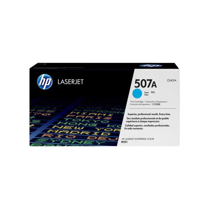 Toner laser Cyan 507 - 6000 pages - CE401A pour imprimante Laser HP - 0