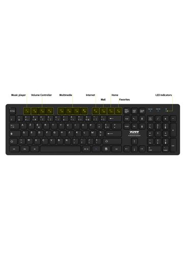 Port PROFESSIONNEL SANS FIL SOURIS & CLAVIER - Pack Clavier/Souris - 11