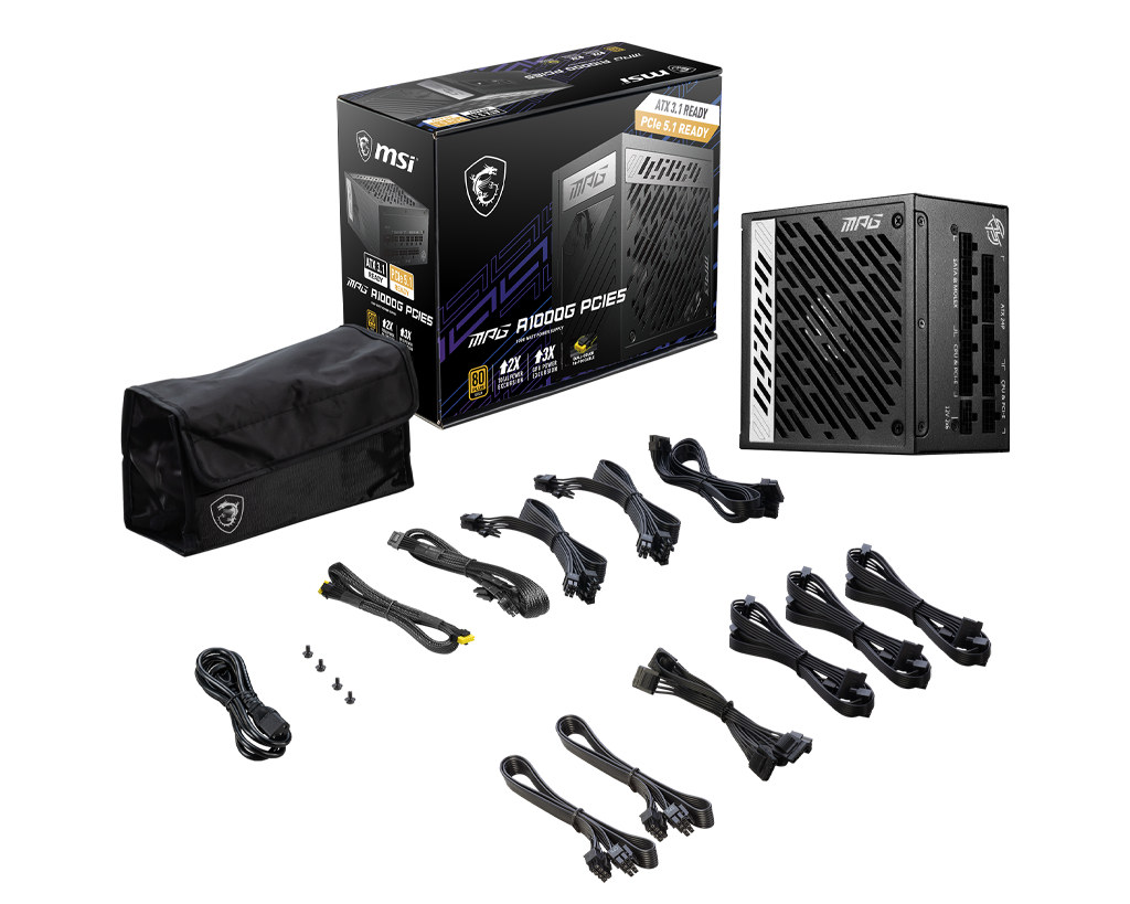 MSI 80+ Gold (1000W) - Alimentation MSI - Cybertek.fr - 1