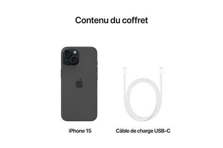 Apple iPhone 15 128Go - Noir - Téléphonie Apple - Cybertek.fr - 2