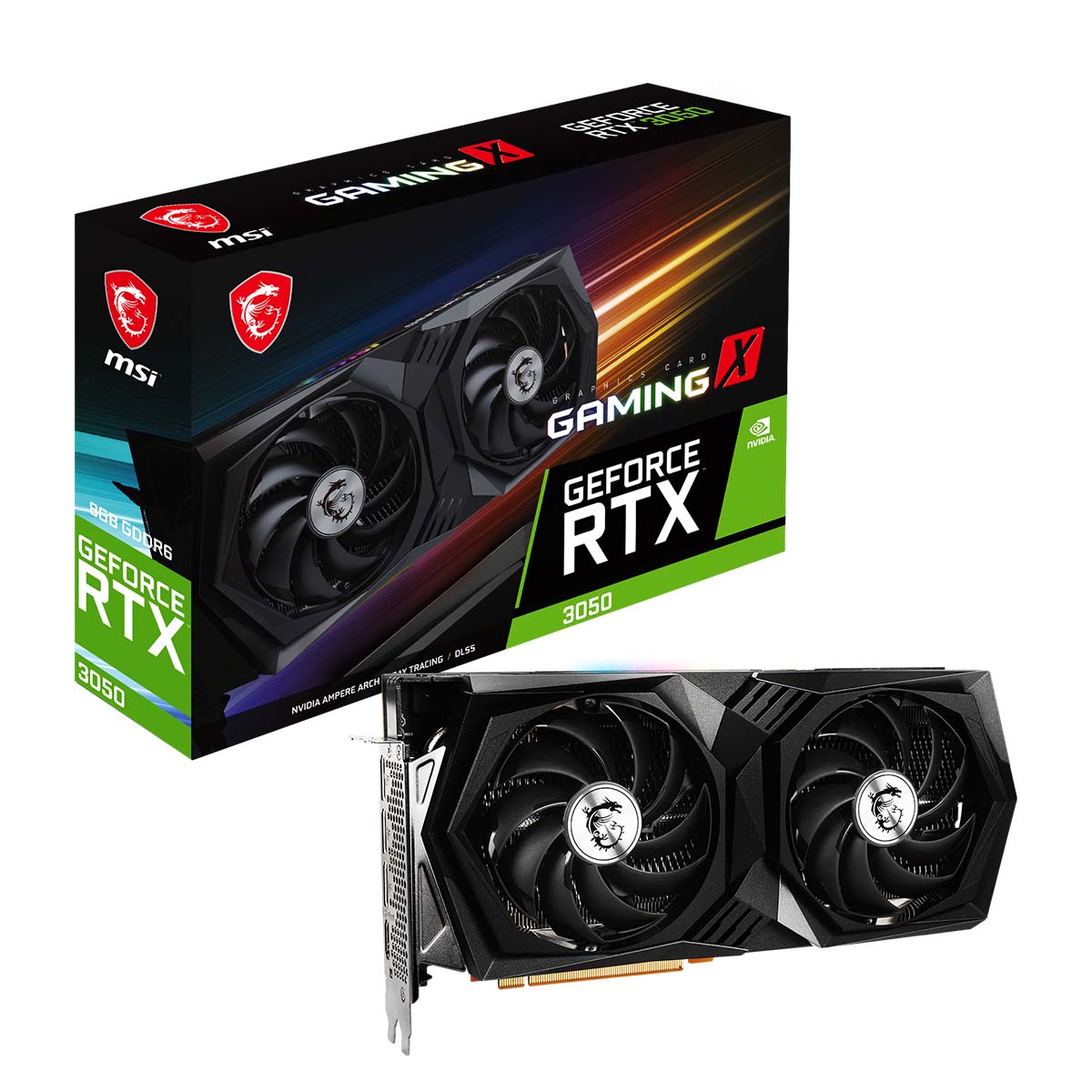 MSI RTX 3050 GAMING X 8G LHR  - Carte graphique MSI - Cybertek.fr - 0