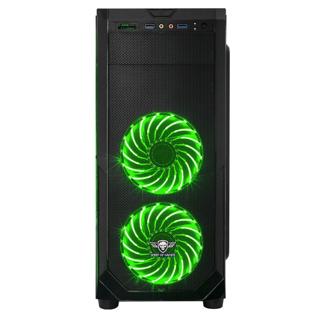 Spirit Of Gamer ROGUE I GREEN Noir - Boîtier PC Spirit Of Gamer - 4