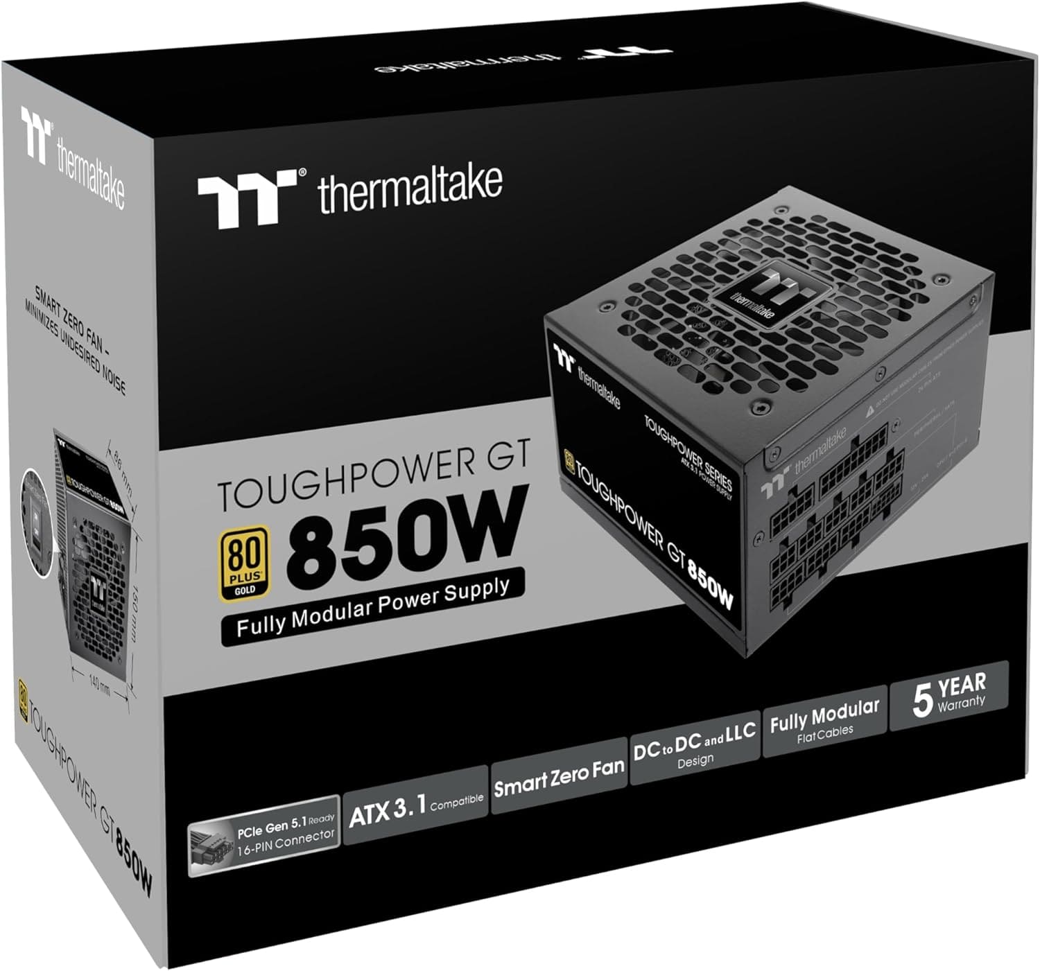 Thermaltake 80+ Gold (3.1 1000W) - Alimentation Thermaltake - 5