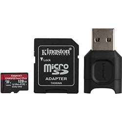 Kingston Micro SDHC 128Go C10 UHS-II V90+Adapt MLPMR2/128GB