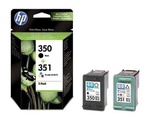 Pack Cartouches Noire + Couleur 350/351 - SD412EE pour imprimante Jet d'encre HP - 0